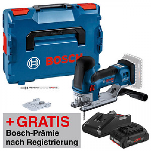 AKTION: BOSCH Professional GST 18V-155 SC Akku-Stichsäge Set 2x 18,0 V, mit 2 Akkus mit Prämie nach Registrierung