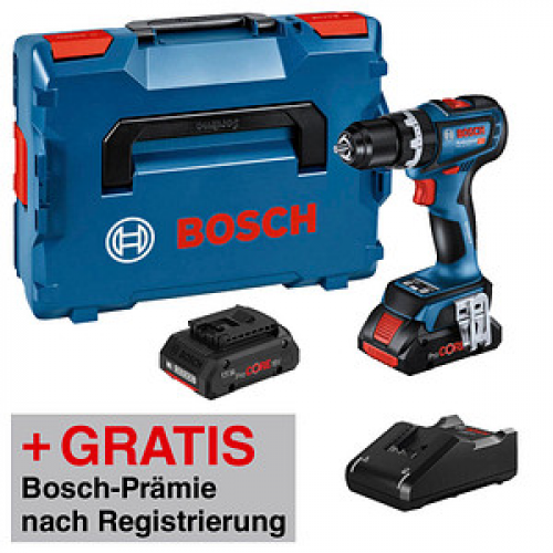 AKTION: BOSCH Professional GSB 18V-90 C Akku-Schlagbohrschrauber-Set 18,0 V, mit 2 Akkus mit Prämie nach Registrierung