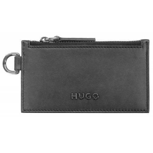 HUGO 50490164-001 Kartenetui Leder Schwarz Myles