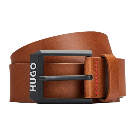 HUGO 50503404-210 Herrengürtel Leder Braun Gelio