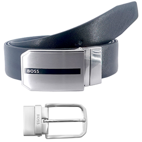 BOSS 50503349-004 Herrengürtel Leder Schwarz Ginn