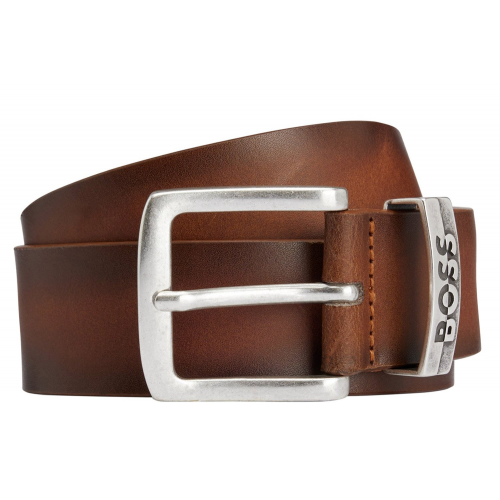 BOSS 50503372-210 Herrengürtel Leder Braun Jen-loop