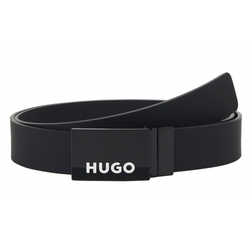 HUGO 50516543-001 Herrengürtel Leder Schwarz Giulian