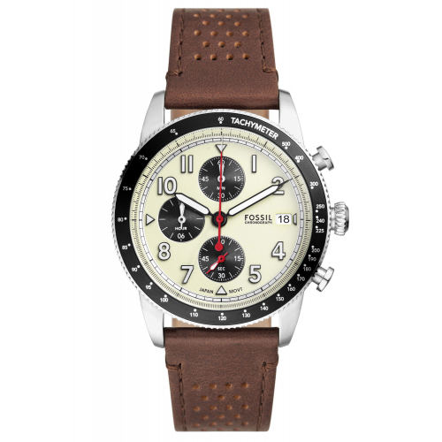 Fossil FS6042 Herrenuhr Sport Tourer Chronograph Braun/Beige