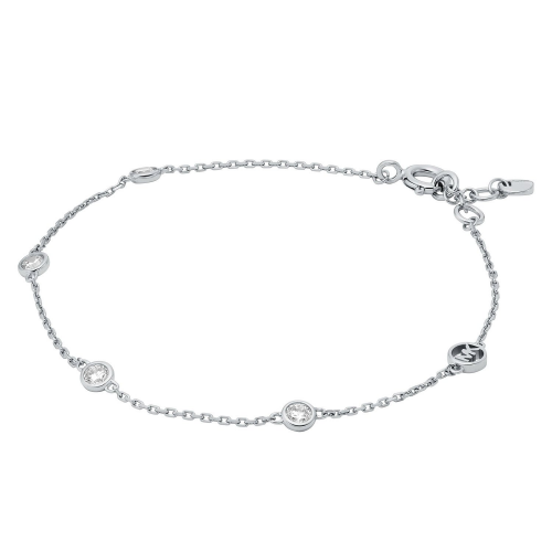 Michael Kors MKC1716CZ040 Damen-Armband Station Silber mit Zirkonia