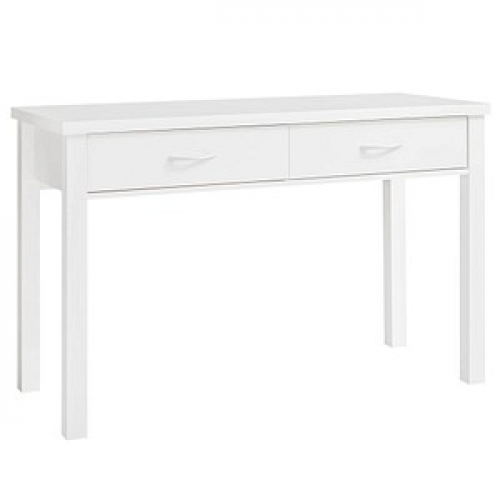 WOHNLING Schreibtisch weiß rechteckig, 4-Fuß-Gestell weiß 120,0 x 50,0 cm