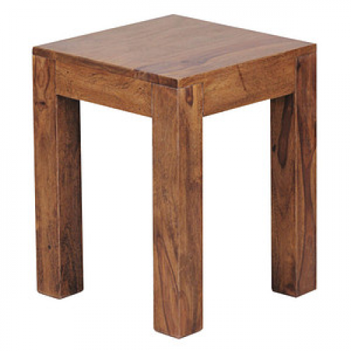 WOHNLING Beistelltisch Massivholz sheesham 35,0 x 35,0 x 45,0 cm