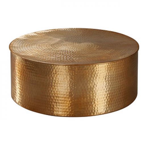 WOHNLING Couchtisch Aluminium gold 75,0 x 75,0 x 31,0 cm