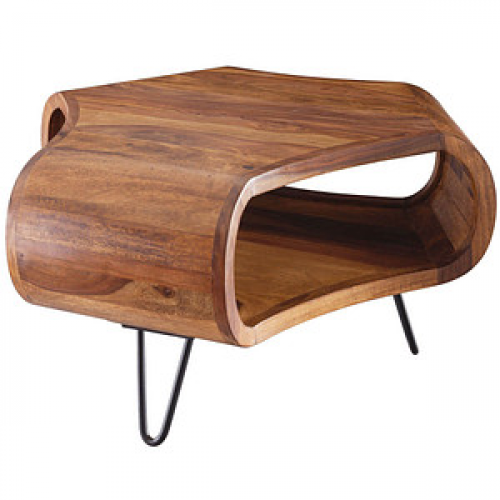 WOHNLING Couchtisch Massivholz sheesham 55,0 x 55,0 x 38,0 cm