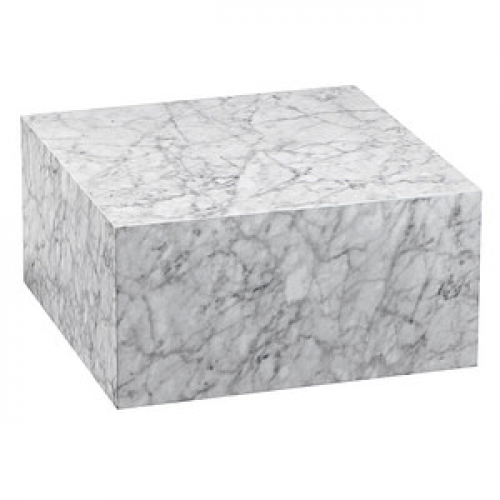 WOHNLING Couchtisch weiß, marmor 60,0 x 60,0 x 30,0 cm