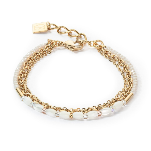 Coeur de Lion 6005/30-1416 Damen-Armband Weiß-Gold