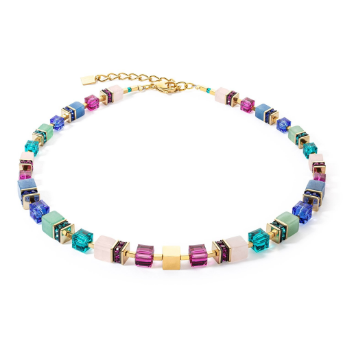 Coeur de Lion 3039/10-1561 Damen-Kette GeoCUBE Precious Statement gold-multicolor