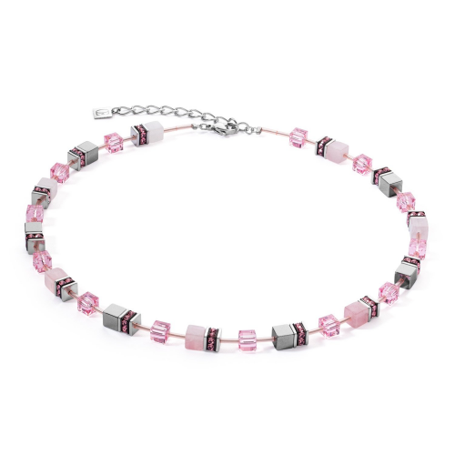 Coeur de Lion 4017/10-1900 Damen-Halskette GeoCUBE Iconic Precious Rosa