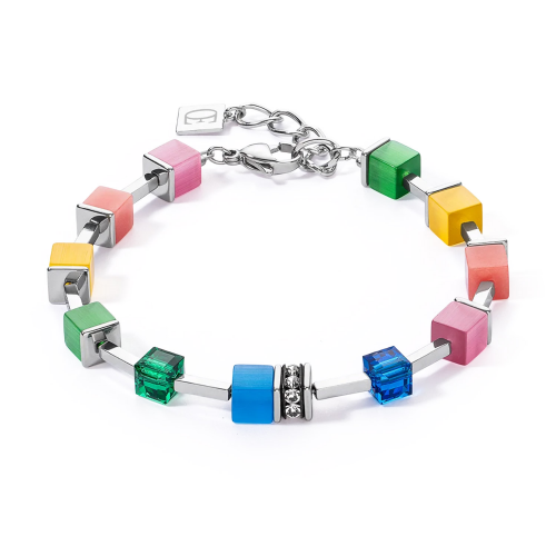 Coeur de Lion 2700/30-1500 Damen-Armband GeoCUBE Iconic Pure Rainbow