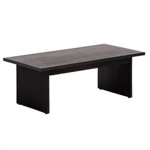 WOHNLING Couchtisch Massivholz schwarz 110,0 x 55,0 x 40,0 cm