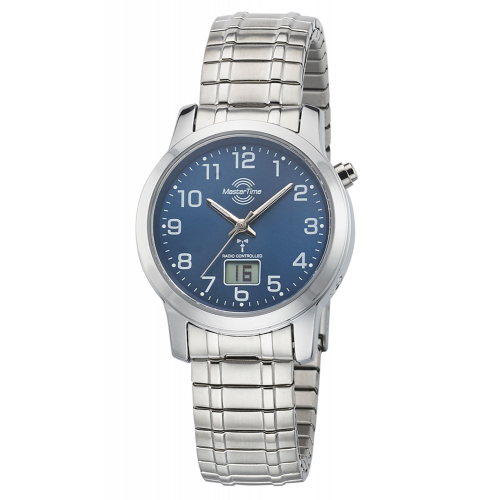 Master Time MTLA-10492-32M Damenuhr Funk mit Zugband Blau