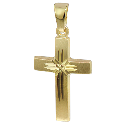 trendor 35743 Kreuz-Anhänger 333 Gold 19 mm