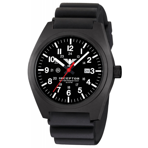 KHS INCBS.DB Herrenarmbanduhr Inceptor Black Steel