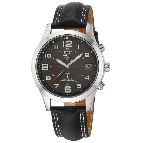 ETT Eco Tech Time EGS-11488-22L Funk-Solaruhr für Herren Gobi Schwarz