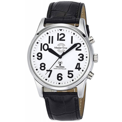 Master Time MTGA-10690-60L Sprechende Funk Herrenuhr mit Lederband