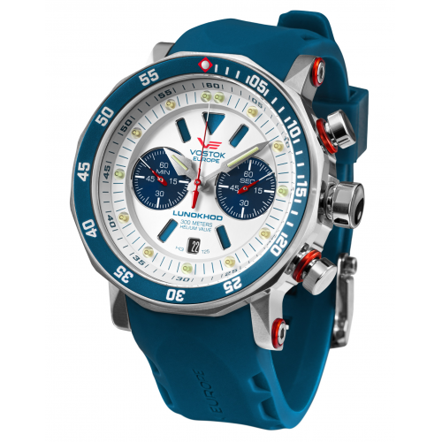 Vostok Europe 6S21-620A630-BLAU Herrenuhr Chronograph Lunokhod 2 mit blauem Band