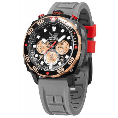 Vostok Europe VK67-650E721 Herrenarmbanduhr Systema Periodicum Chronograph Boron