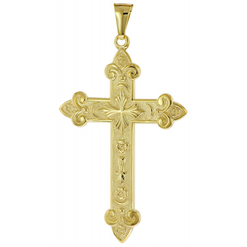 trendor 51996 Kreuz-Anhänger Gold 333 (8 Karat) 50 x 33 mm