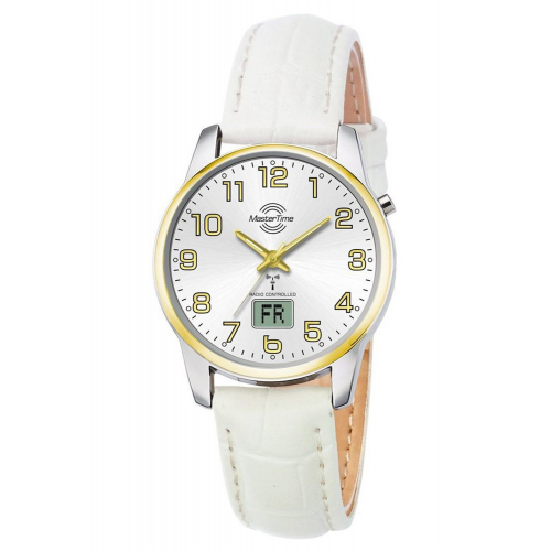 Master Time MTLA-10799-42L Damenuhr Funk Basic Weiß/Bicolor