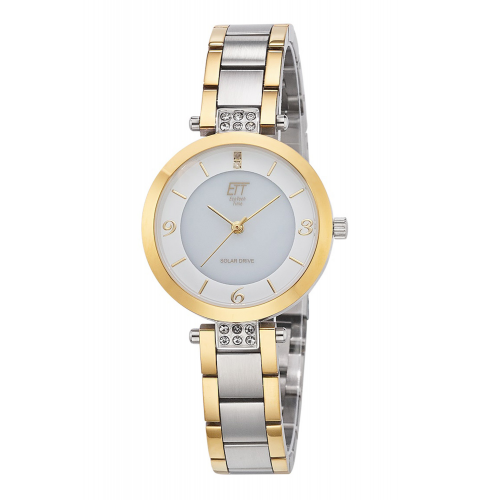 ETT Eco Tech Time ELS-12143-12M Solaruhr für Damen Diamond Lady Zweifarbig