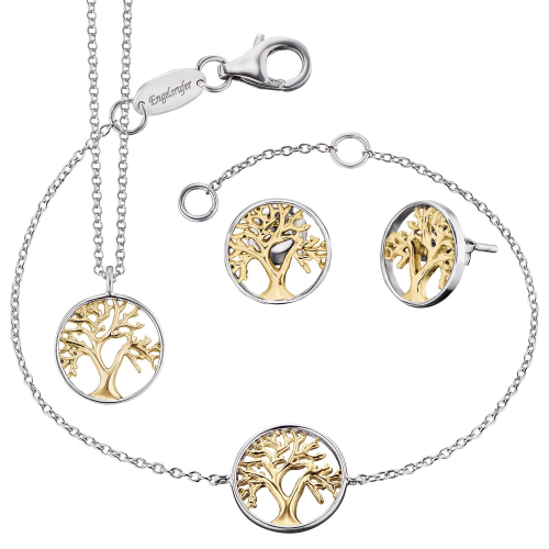 Engelsrufer ERO-LILTREE-BIG Geschenkset für Damen Schmuck-Set Lebensbaum Silber