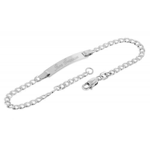 trendor 41064 Gravurarmband für Junge Leute 925 Silber Identitätsarmband 18 cm