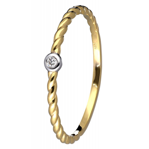 trendor 41566 Damen Brillantring Gold 585/14K Diamantring