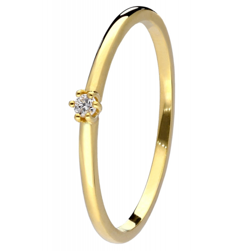 trendor 41570 Damen-Diamantring Gold 585/14K Brillantring