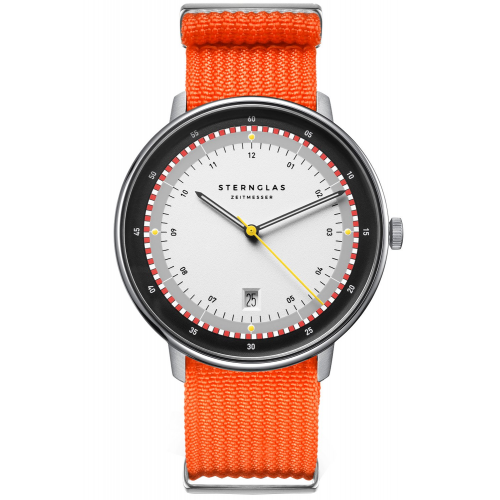 Sternglas S01-HHH16-FI02 Herrenuhr Quarz Hamburg Hafen Orange LE