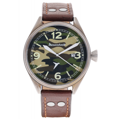 Messerschmitt ME-43ARMY Herrenuhr für Flieger Vintage Camouflage-Muster