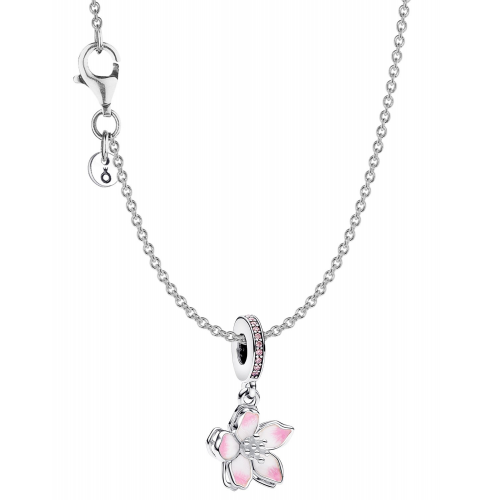 Pandora 68304 Damen-Halskette Silber Geschenkset Kirschblüte