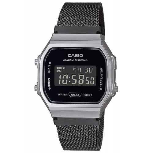 Casio A168WEMB-1BEF Vintage Digitaluhr Schwarz