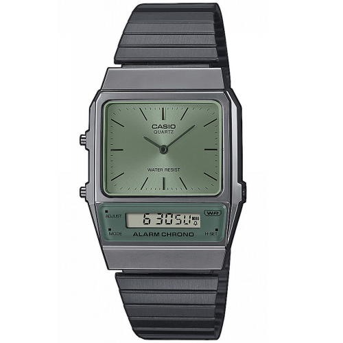 Casio AQ-800ECGG-3AEF Edgy Armbanduhr AnaDigi Anthrazit/Grün