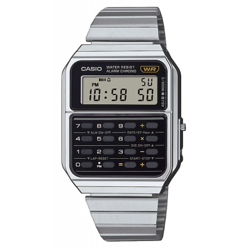 Casio CA-500WE-1AEF Vintage Edgy Digitaluhr Stahl/Schwarz