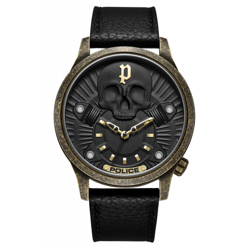 Police PEWJA2227702 Herren-Armbanduhr Jet Schwarz/Goldfarben