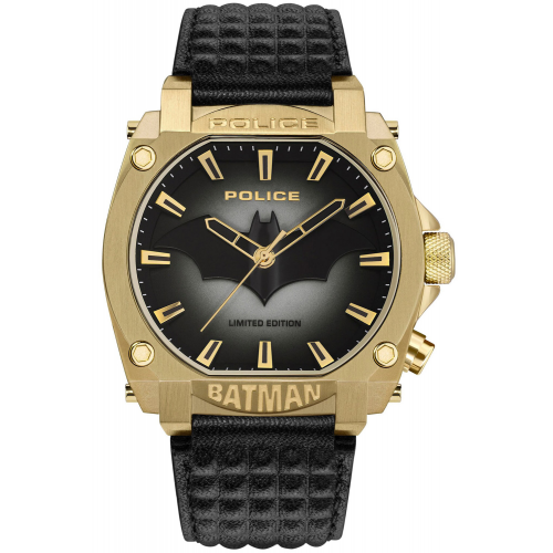 Police PEWGD0022602 Armbanduhr Batman Limited Edition Schwarz/Goldfarben