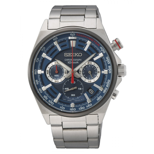 Seiko SSB407P1 Herren-Chronograph Stahl/Blau