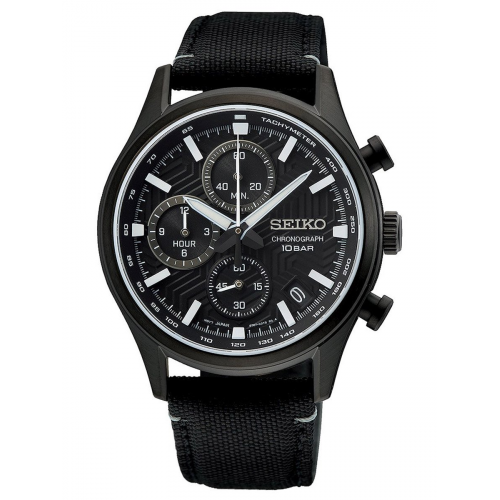 Seiko SSB421P1 Herrenuhr Chronograph Schwarz