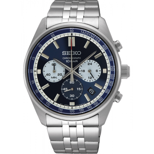 Seiko SSB427P1 Herrenuhr Chronograph Stahl/Dunkelblau