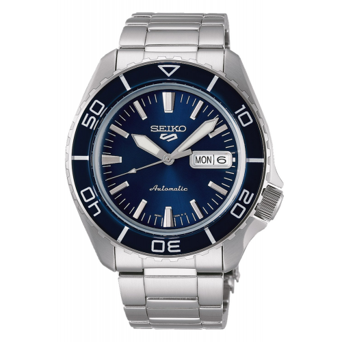 Seiko SRPK97K1 5 Sports Herren-Armbanduhr Automatik Blau