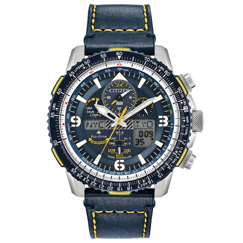 Citizen JY8078-01L Eco-Drive Promaster Sky Herren-Funkuhr Blau/Gelb