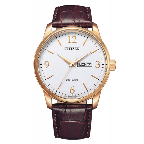 Citizen BM8553-16AE Eco-Drive Herrenuhr Braun/Roségoldfarben