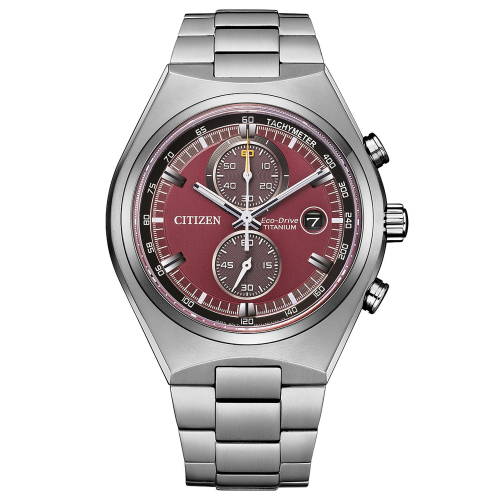 Citizen CA7090-87X Eco-Drive Herrenuhr Chronograph Titan Rot