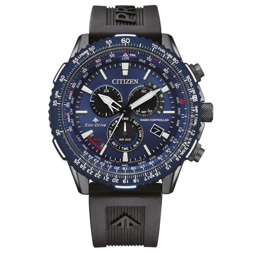 Citizen CB5006-02L Eco-Drive Promaster Sky Funkuhr für Herren Schwarz/Blau