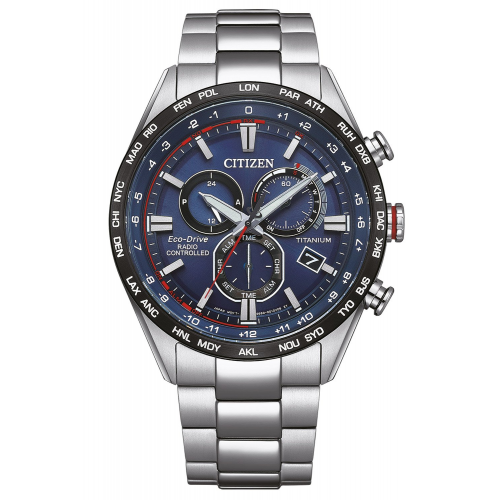 Citizen CB5945-85L Eco-Drive Herren-Funkuhr Solar Titan/Blau